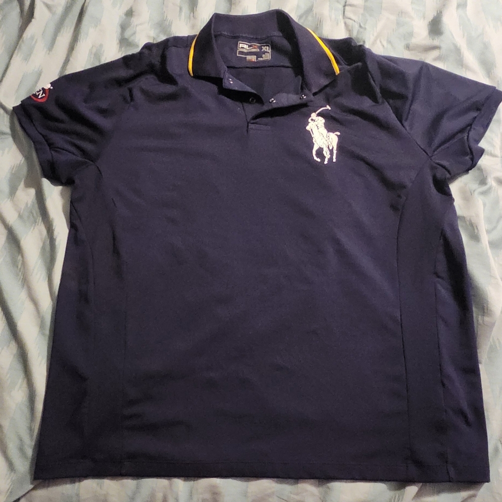 RLX Ralph Lauren Big Pony Men's Size‎ 2XL Short Sleeve Polo Shirt 2007 US Open
